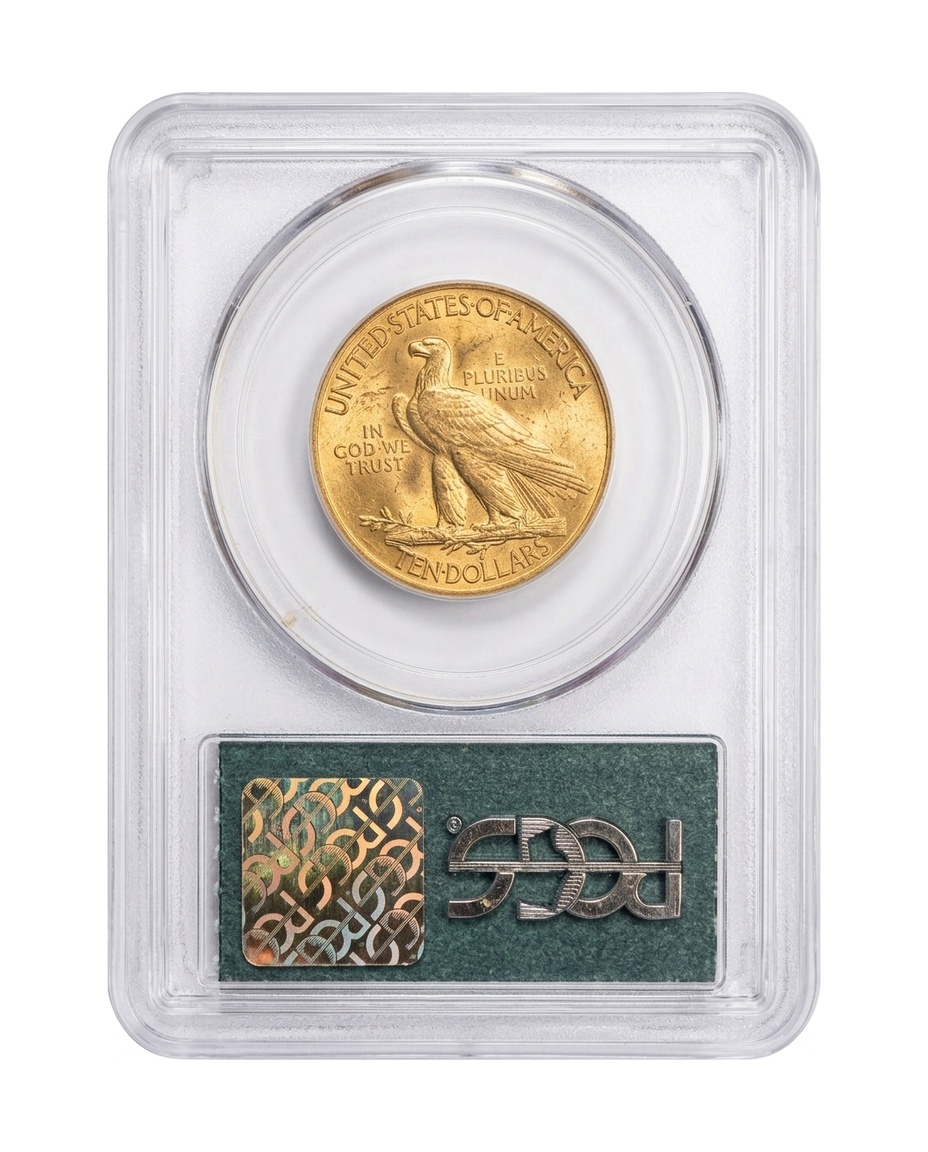 1932 $10 Indian gold, reverse